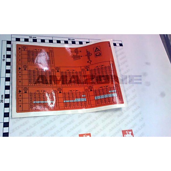 Sticker Calibrare Cutie Viteze ED ME1372 AMAZONE