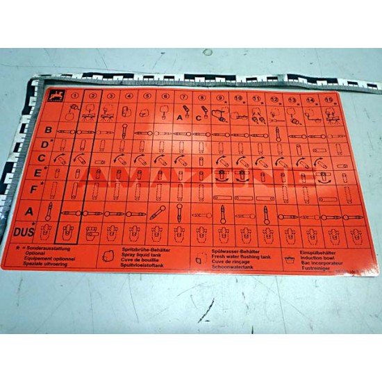 Sticker Functii UF ME580 AMAZONE