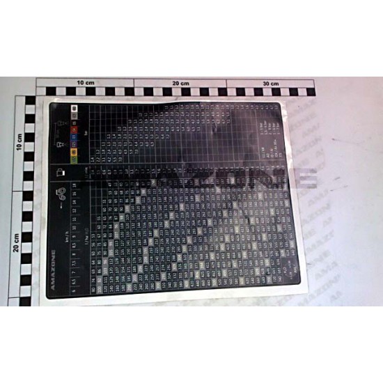 Sticker Tabel Rata Imprastiere ME1320 AMAZONE Sticker Tabel Rata Imprastiere ME1320 AMAZONE