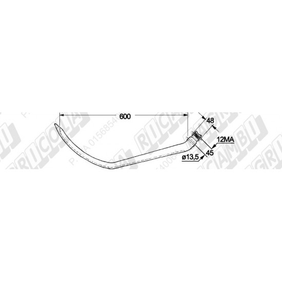 Ac presa balotiera 59.006 NEW HOLLAND 600mm
