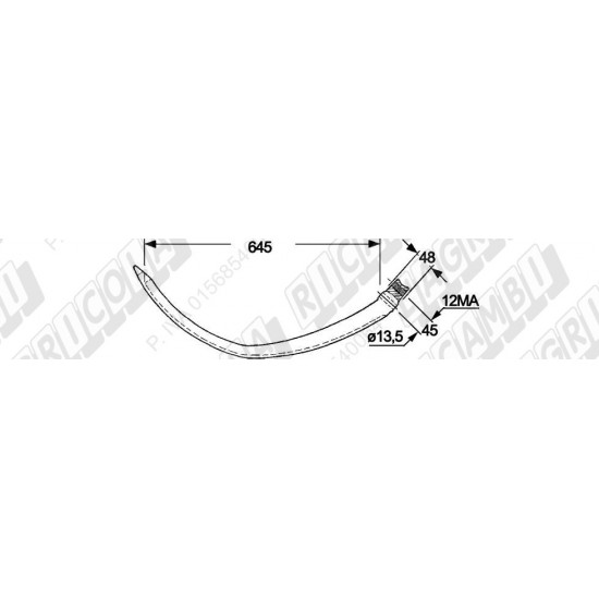 Ac presa balotiera 59.010 GALLIGNANI 645mm
