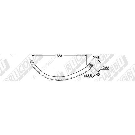 Ac presa balotiera 59.013 GALLIGNANI 653mm