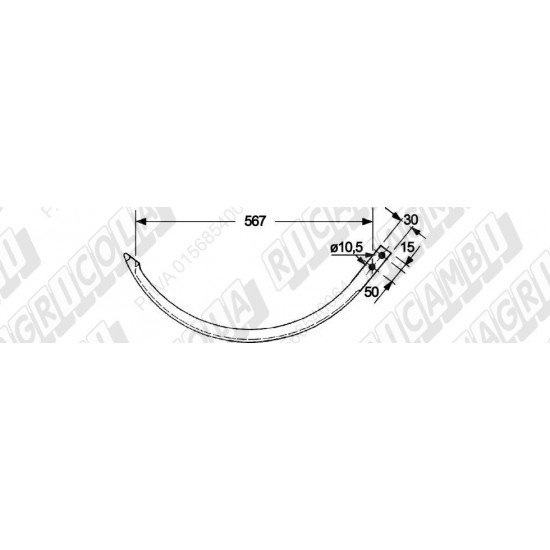 Ac presa balotiera 59.020 WELGER 567mm Ac presa balotiera 59.020 WELGER 567mm