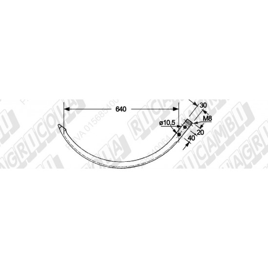 Ac presa balotiera 59.025 WELGER 640mm Ac presa balotiera 59.025 WELGER 640mm
