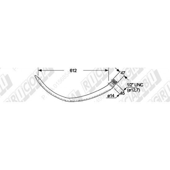 Ac presa balotiera 59.031 MC CORMICK 612mm