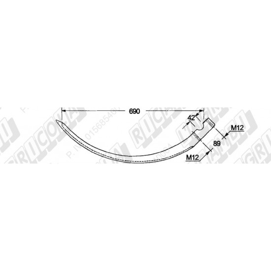 Ac presa balotiera 59.032 JOHN DEERE 690mm