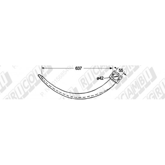 Ac presa balotiera 59.067 ABBRIATA 637mm