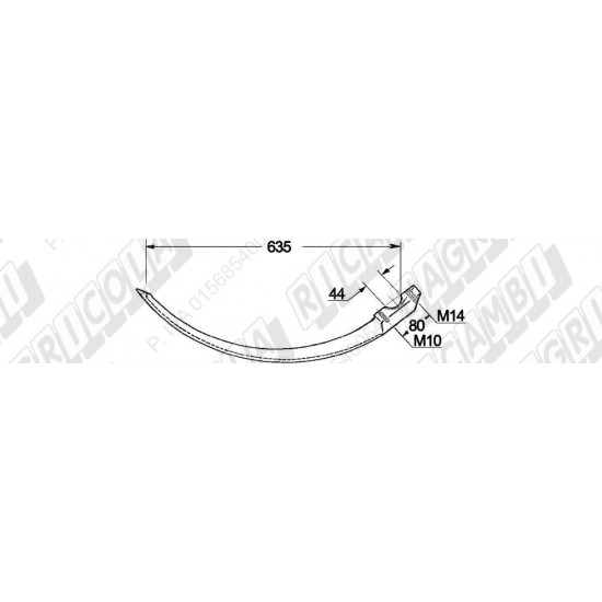 Ac presa balotiera 59.069 RENAULT RIVIERRE CASALIS 635mm