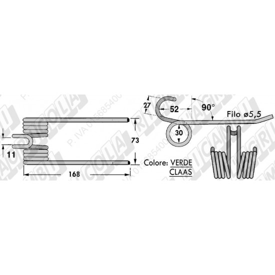 Deget pick-up Balotiera ABBRIATA CARRARO EUROPA GUARESI GUIMA OMAS SCALVENZI SUPERTINO VOLAGRI 59.558 LS600028 12 R 001, 12R001 LS60002 59.558
