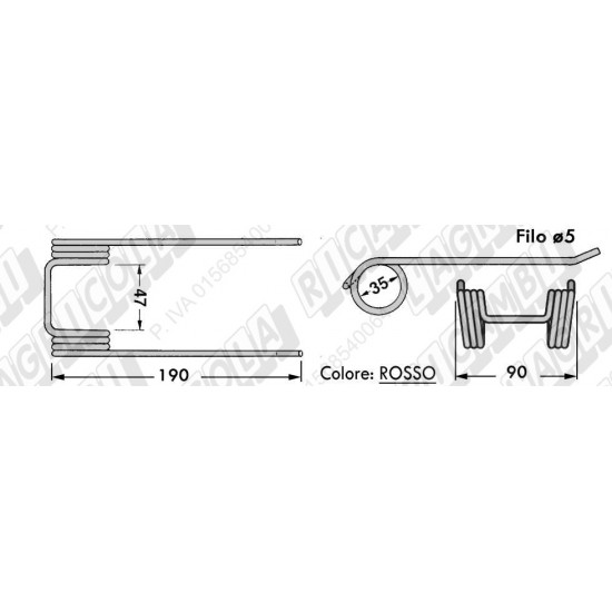 Deget pick-up Balotiera AMA 59.510 LS50004 L75-311, 202-011, 202011 LS50004 59.510
