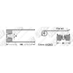 Deget pick-up Balotiera CICORIA 59.550 LS50011 36.03.005, 3603005 LS50011 Deget pick-up Balotiera CICORIA 59.550 LS50011 36.03.005, 3603005 LS50011