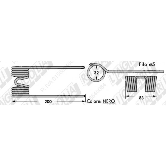 Deget pick-up Balotiera MASSEY FERGUSON LANDINI 59.530 LS50033 585136 M1, 585136M1 LS50033 59.530