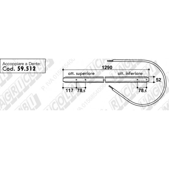Tabla Pick-Up Balotiera 59.301 AMA 1290mm