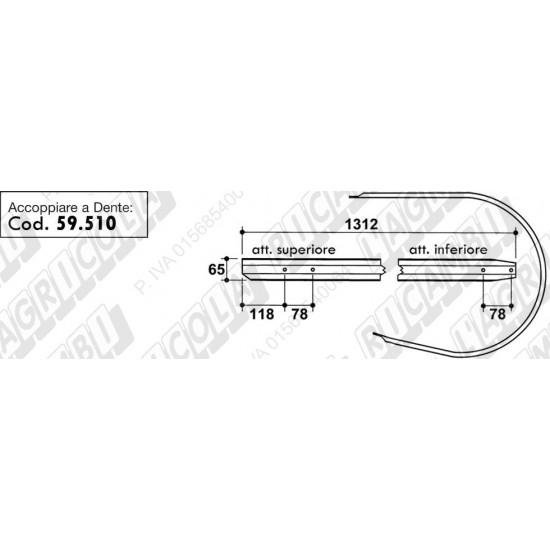 Tabla Pick-Up Balotiera 59.302 AMA 1312mm