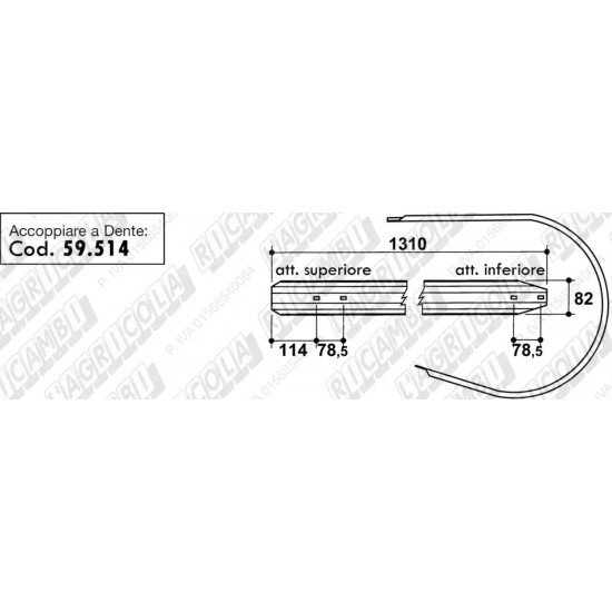Tabla Pick-Up Balotiera 59.303 AMA 1310mm