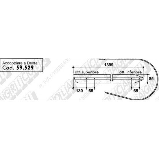 Tabla Pick-Up Balotiera 59.323 M. FERGUSON 1399mm