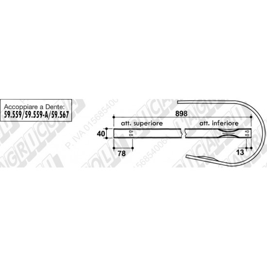 Tabla Pick-Up Balotiera 59.412 SANTINI,FORT,GALLIGNANI, I.M.R.,LAVERDA,MORRA, WOLAGRI 898mm