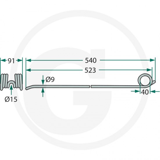 Gheara Elastica Grebla JF STOLL 91x540x40mm 0.69.97.80 0.62.18.11 0621811 4059139025169 5250621811 0699780KR