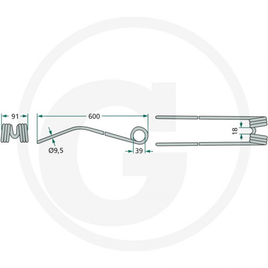 Gheara Elastica Grebla FELLA 91x600x39mm 160.313 492.816 497.031 497.032 497032 492816 160313 525160313 160313KR
