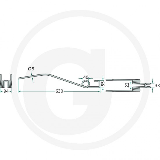 Gheara Elastica Grebla DEUTZ FAHR 94x630x40mm 1650.4333