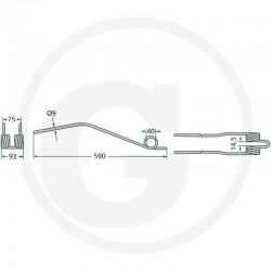 Gheara Elastica Grebla DEUTZ FAHR VICOL PZ TAARUP 93x590x40mm 1660.0387 4059139026364 16600387 52516600387 VF1660038786KR