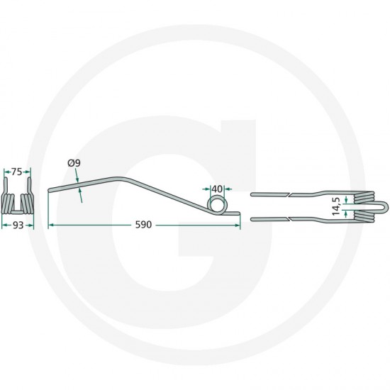 Gheara Elastica Grebla DEUTZ FAHR VICOL PZ TAARUP 93x590x40mm 1660.0387 4059139026364 16600387 52516600387 VF1660038786KR