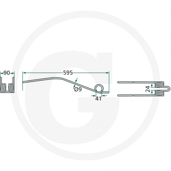 Gheara Elastica Grebla DEUTZ FAHR 80x595x41mm 1660.0420