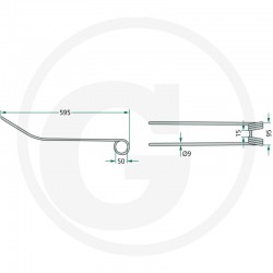 Gheara Elastica Grebla DEUTZ FAHR VICON PZ TAARUP 95x595x50mm 1660.6394 4059139025220 16606394 52516606394 VF1660639486KR