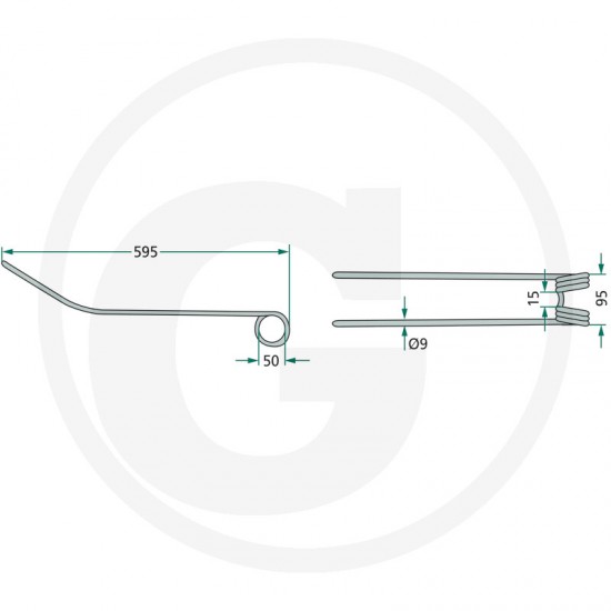 Gheara Elastica Grebla DEUTZ FAHR VICON PZ TAARUP 95x595x50mm