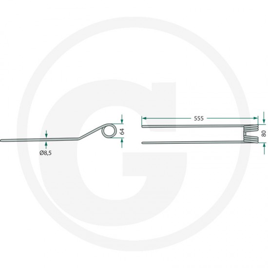 Gheara Elastica Grebla POTTINGER 80x555x64mm 00436033 525436033 436033KR