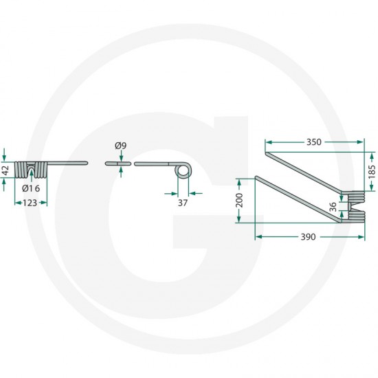 Gheara Elastica Grebla FELLA 123x390x37mm 461111 461640 525461111 461111KR