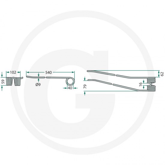 Gheara Elastica Grebla FELLA 102x540x40mm 491.774 490.471 4059139026487 525491774 491774KR