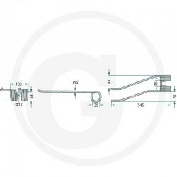 Gheara Elastica Grebla FELLA 102x545x39mm 4059139027682 525491989 