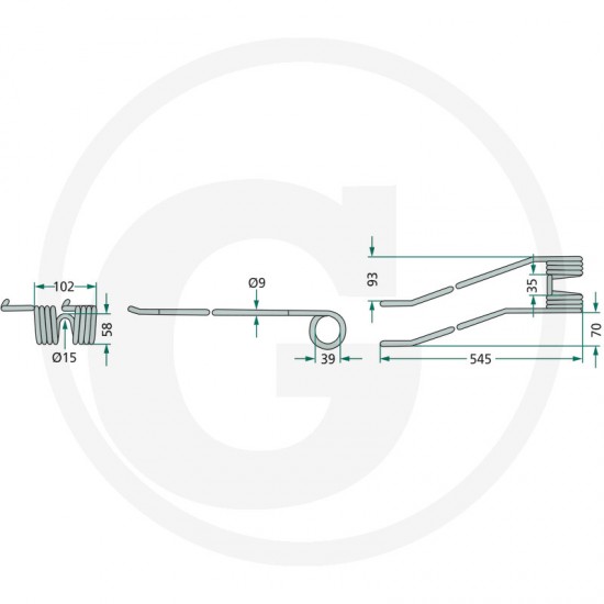 Gheara Elastica Grebla FELLA 102x545x39mm 4059139027682 525491989 