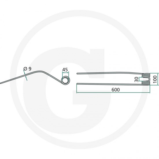 Gheara Elastica Grebla GALFRE CLAAS 100x600x45mm 77 78 8072971 814654.0 52550012 7888N