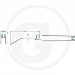 Gheara Elastica Grebla CLAAS 104x402x38mm 525525123 