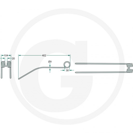 Gheara Elastica Grebla CLAAS 104x402x38mm 525525123 