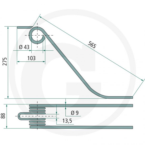 Gheara Elastica Grebla 88x565xmm 525525146 Gheara Elastica Grebla 88x565xmm 525525146