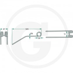 Gheara Elastica Grebla NIEMEYER 87x505x38mm 600013 12100 525600013 600013KR Gheara Elastica Grebla NIEMEYER 87x505x38mm 600013 12100 525600013 600013KR