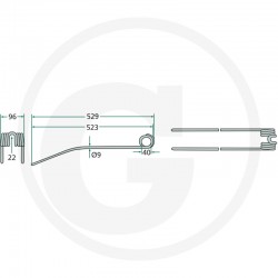 Gheara Elastica Grebla 96x529x40mm 4059139403080 5259195770 