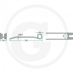Gheara Elastica Grebla CLAAS 90x595x49mm 955.710.0 4059139026180 5259557100 0009557100KR Gheara Elastica Grebla CLAAS 90x595x49mm 955.710.0 4059139026180 5259557100 0009557100KR