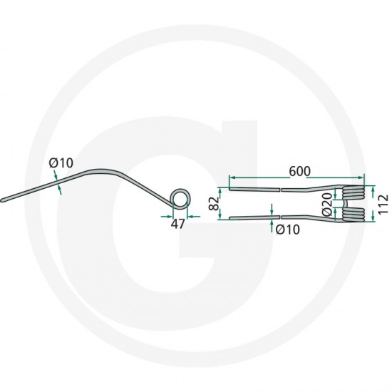 Gheara Elastica Grebla CLAAS 112x600x47mm 104.711.0 4059139026975 525525002 0001047110KR
