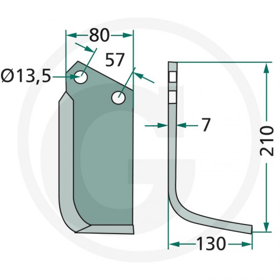 Cutit Freza HOWARD 180HOW-03R Dreapta 10302 B2