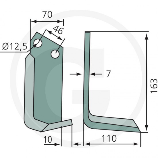 Cutit Freza MURATORI 180MUR-05L Stanga 1200080