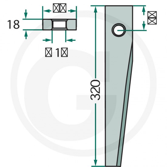 Cutit Grapa Rotativa KUHN 180RH41 52503700 525.037.00 KE0701
