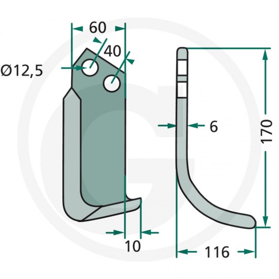 Cutit Freza BREVIGLIERI 180BRE-14L Stanga 40000404 M73100404R