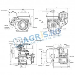 Motor Honda GX160 4.8CP/3.6kw 163cc