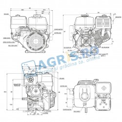 Motor Honda GX390 T2 11.7CP/8.7kw 389cc