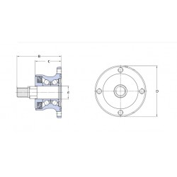 Rulment BAA 0004 SKF - pentru disc cu 4 gauri Rulment BAA 0004 SKF - pentru disc cu 4 gauri