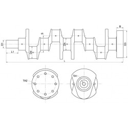 Arbore Motor Landini Massey Ferguson 31312712 3641858M91 VPC1004 ZZ90174 30/1-5 BEPCO